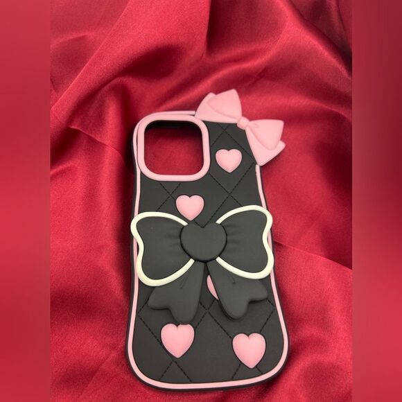 Chic Bow & Heart iPhone 15 Pro Max Case - Picture 3 of 5